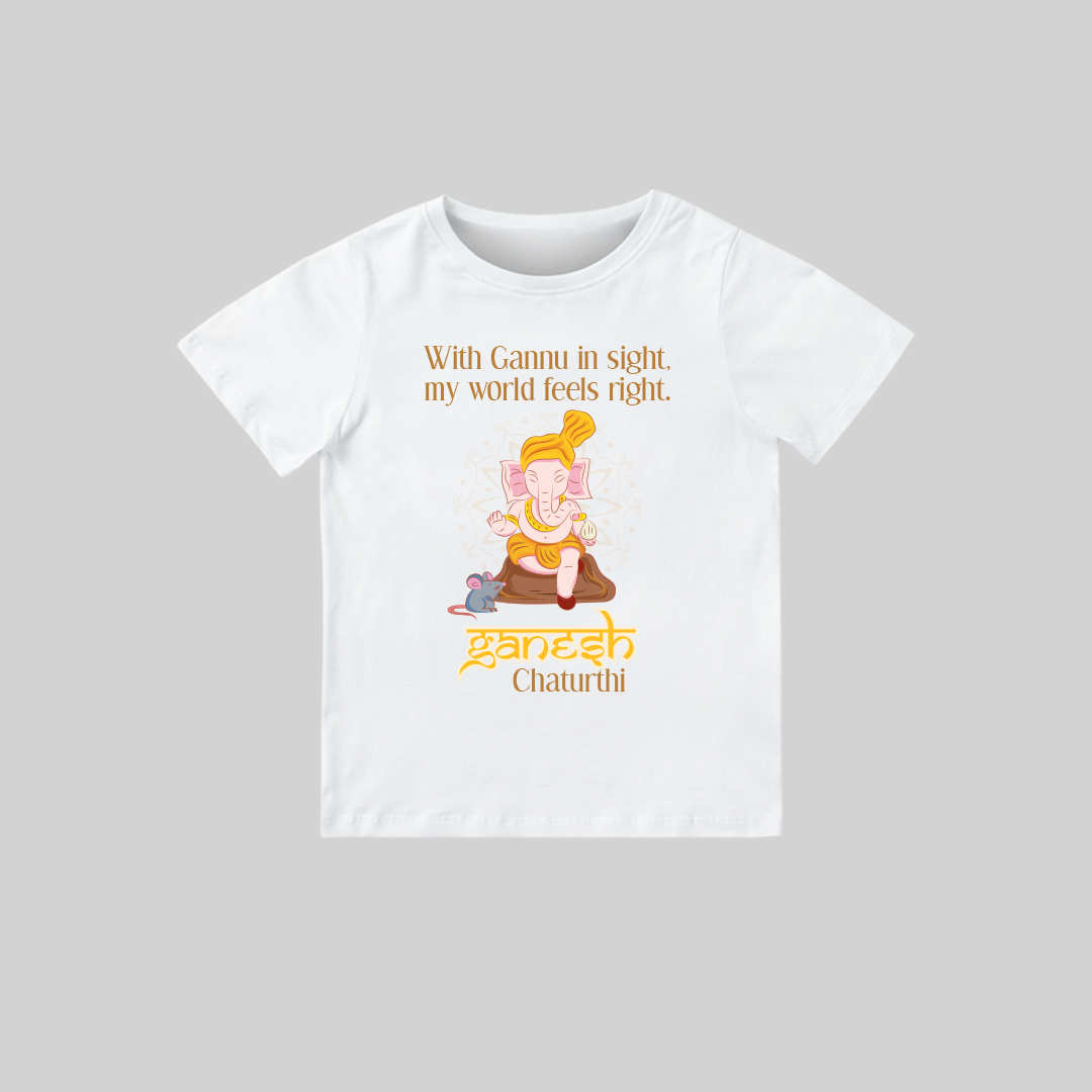 Ganesha Romper-05 Ganesh Chaturthi – Personalized Baby T-shirt for Ganesh Chaturthi Celebrations - Image 1