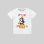 Mumma Favourite Ganesha & Riddhi – Personalized Baby T-shirt for Ganesh Chaturthi Celebrations