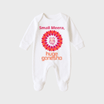 Small Cute Huge Ganesha – Personalized Full Sleeve Sleep Suit / Body Suit – Perfect for Ganesh Chaturthi Celebrations