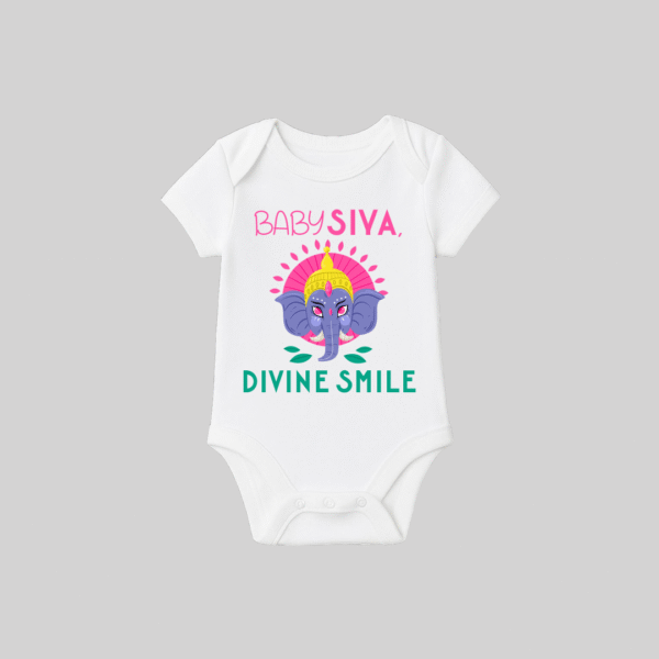 Divine Smile – Onesie/Romper | Personalized Romper / Onesie for Ganesh Chaturthi Festival