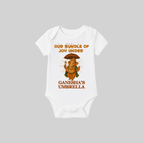Ganesha Umbrella – Onesie/Romper | Personalized Romper / Onesie for Ganesh Chaturthi Festival