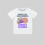 Mumma’s Love and Papa Strength – Personalized Baby T-shirt for Ganesh Chaturthi Celebrations