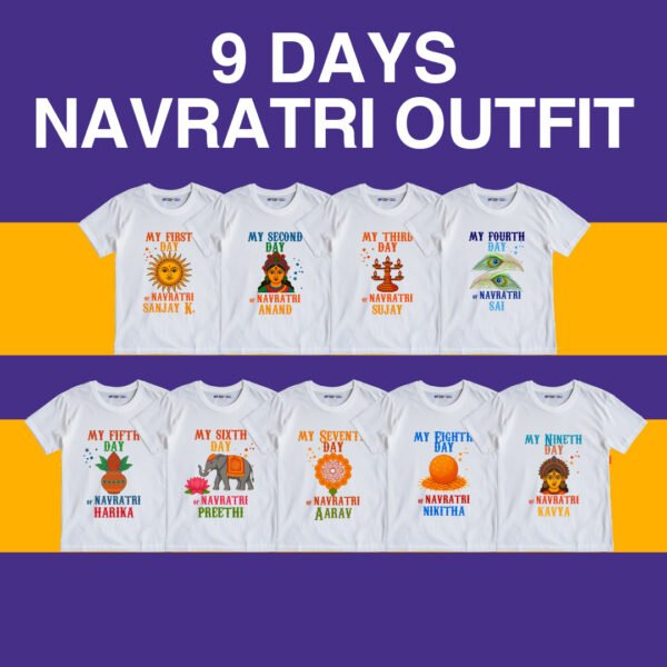 9 days Navratri Outfit Customize T shirt