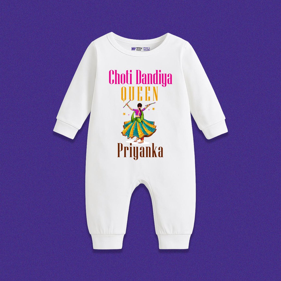 Choti Dandiya Queen Priyanka Customize Onesie_Romper Choti Dandiya Queen Priyanka – Customize Onesie_Romper - Image 1