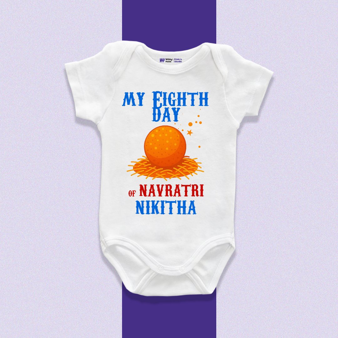 My Eighth Day of Navratri Nikitha Customize Onesie_Romper My Eighth Day of Navratri Nikitha Customize Onesie_Romper - Image 1
