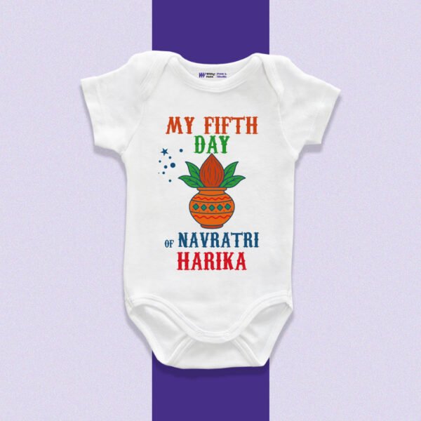My Fifth Day of Navratri Harika Customize Onesie_Romper