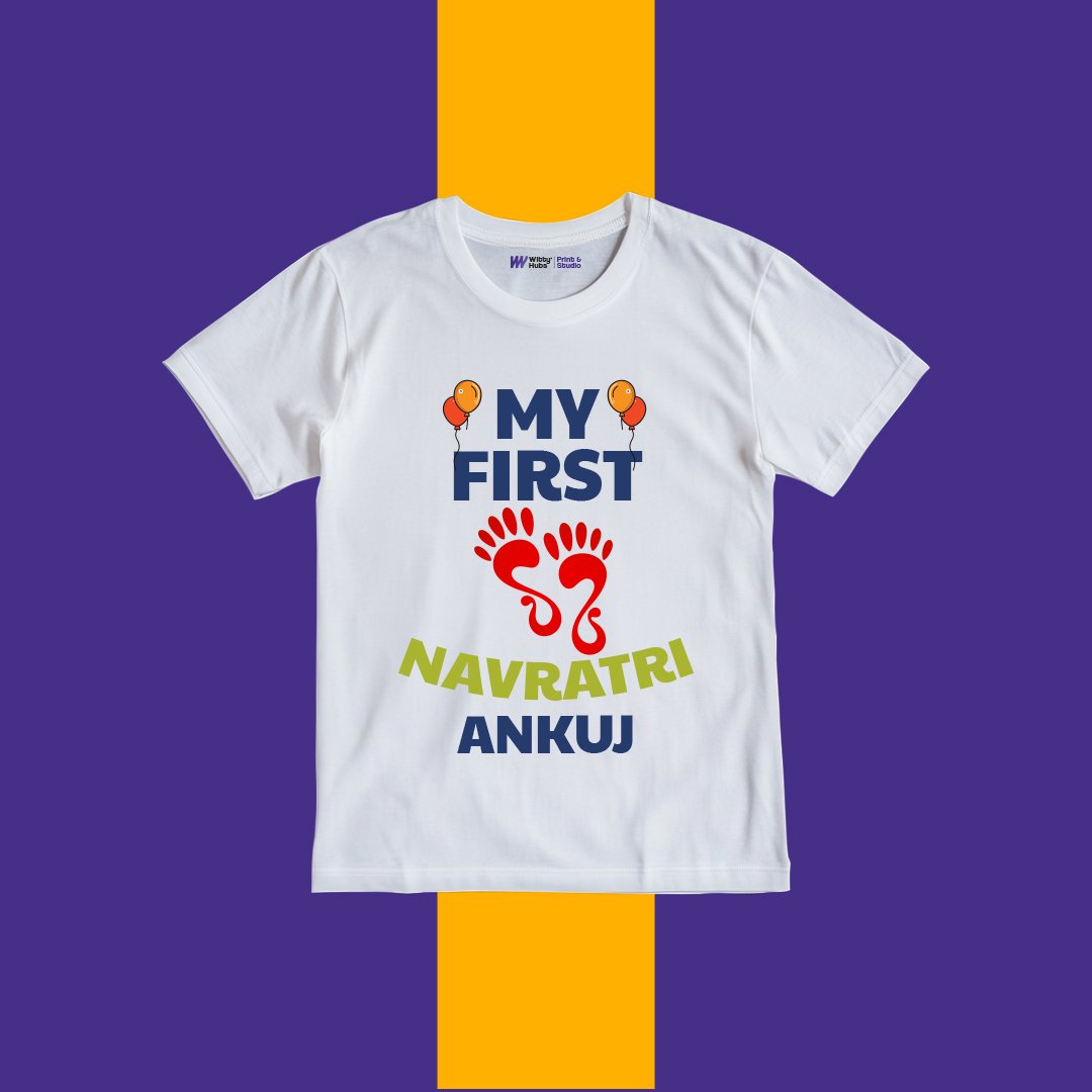 My First Navratri Ankuj Customize Tshirt My First Navratri Ankuj Customize Tshirt - Image 1