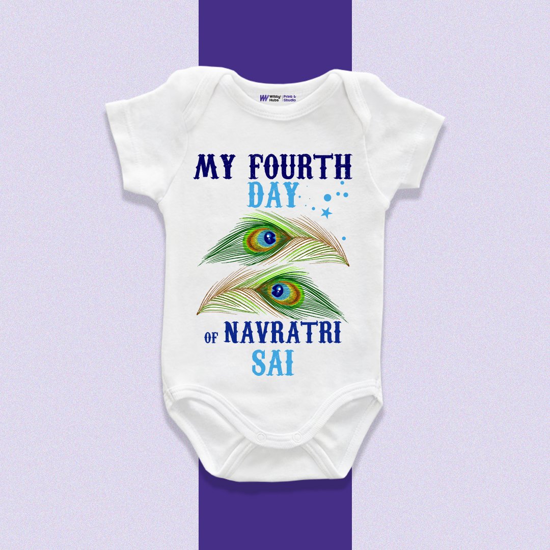 My Fourth Day of Navratri Sai Customize Onesie_Romper My Fourth Day of Navratri Sai Customize Onesie_Romper - Image 1
