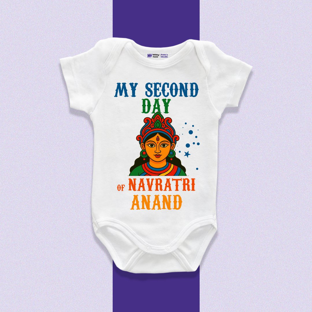 My Second Day of Navratri Anand Customize Onesie_Romper My Second Day of Navratri Anand Customize Onesie_Romper - Image 1