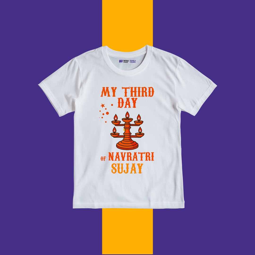 My Third Day of Navratri Sujay Customize Tshirt My Third Day of Navratri Sujay Customize Tshirt - Image 1