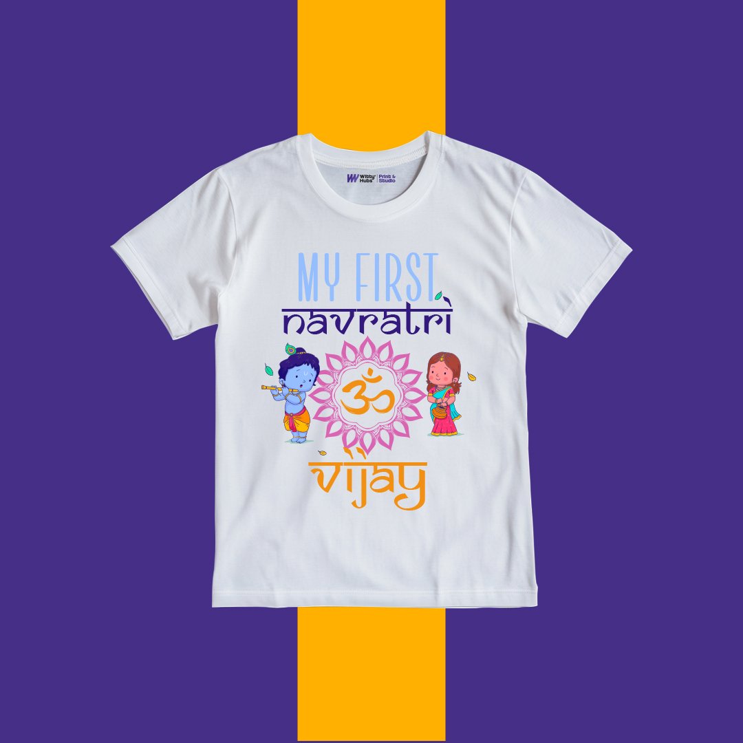 My first navratri Vijay Customize Tshirt My first navratri Vijay Customize Tshirt - Image 1
