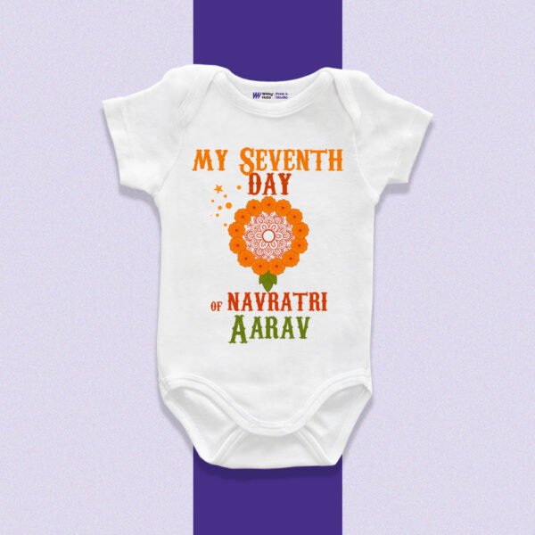 My Seventh Day of Navratri Aarav Customize Onesie_Romper