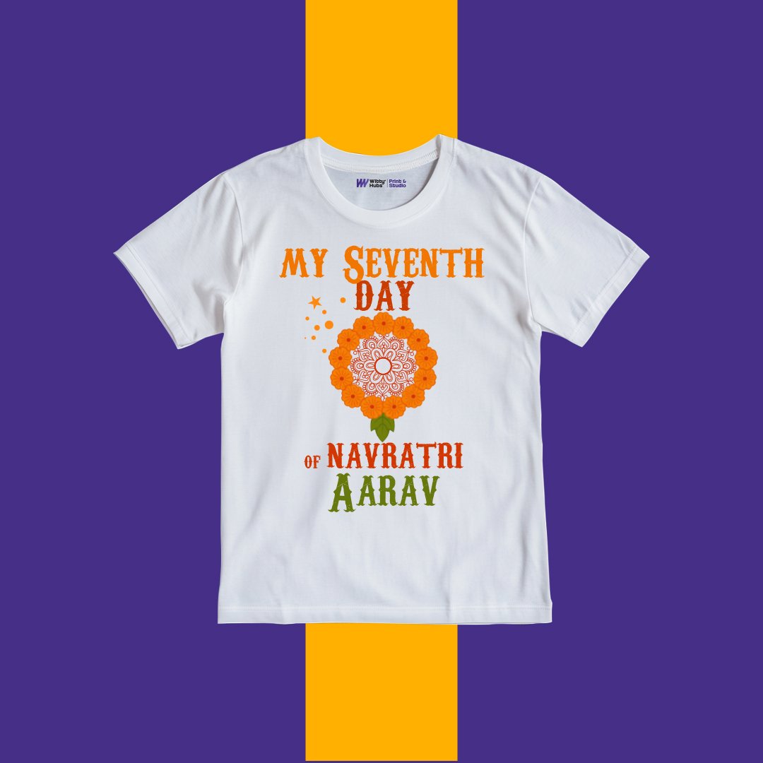 My seventh Day of Navratri Aarav Customize Tshirt My seventh Day of Navratri Aarav Customize Tshirt - Image 1