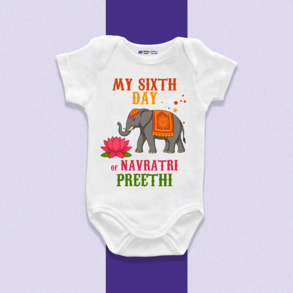 My Sixth Day of Navratri Preethi Customize Onesie_Romper
