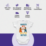 Navratri with my little brother Customize Onesie_Romper - Image 4