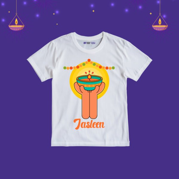 Happy Diwali Jasleen Customize T-Shirt