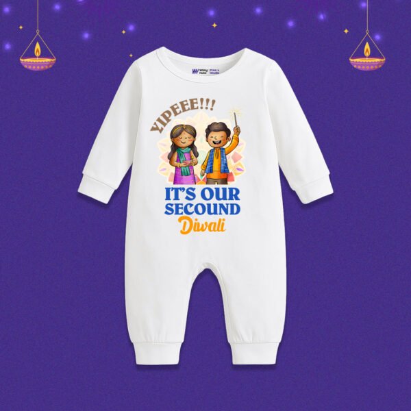 Its Our Second Diwali Customize romper