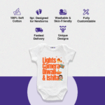 Lights Camera Diwali and Ishita Customize Onesie_Romper - Image 4