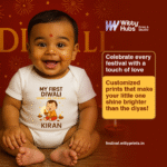My First Diwali Kiran Customize Onesie_Romper - Image 2