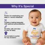 My first diwali with papa and mumma sakshi Customize Onesie_Romper - Image 3