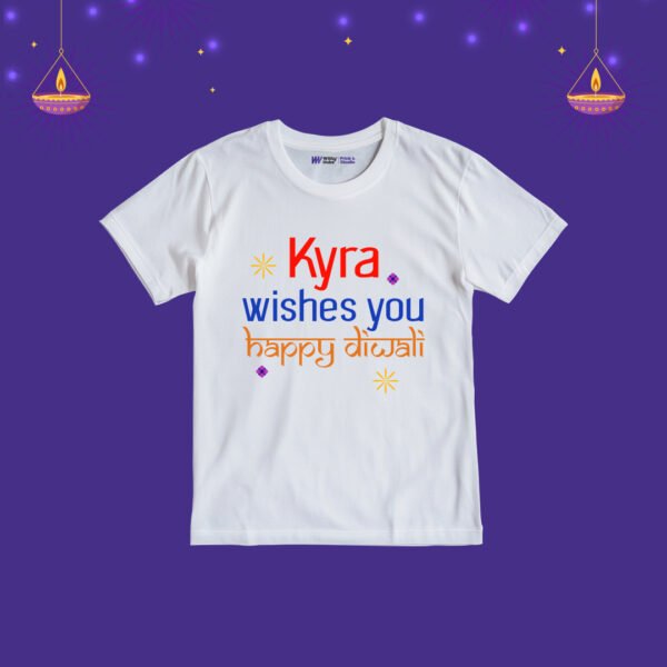 Wishes You Happy Diwali kyra Customize T-Shirt